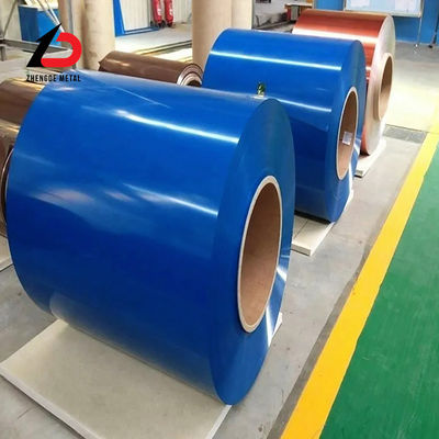 गर्म लुढ़का हुआ 0.5*1250mm 3019 Ral 5030 Ral 9002 Ral 3020 PPGI Dx51d 20/5um 0.47mm मोटी रंग लेपित / पूर्व चित्रित जस्ती स्टील कॉइल