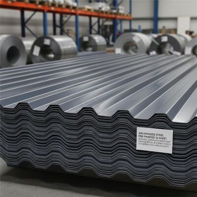 निर्माण अनुप्रयोगों के लिए गैल्वेनाइज्ड स्टील प्री-पेंटेड जीआई शीट टिकाऊ संक्षारण प्रतिरोधी लेपित धातु छत पैनल