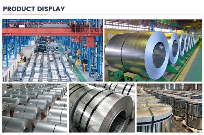 RoHS कोल्ड रोल्ड गैल्वेनाइज्ड स्टील कॉइल 0.2-6 मिमी मोटाई ASTM JIS S220gd, S250gd, 7