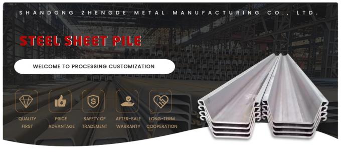 S275 S355 Q345 Z टाइप शीट ढेर 400X100X10.5mm 6-12m U/C/Z/T प्रकार 0